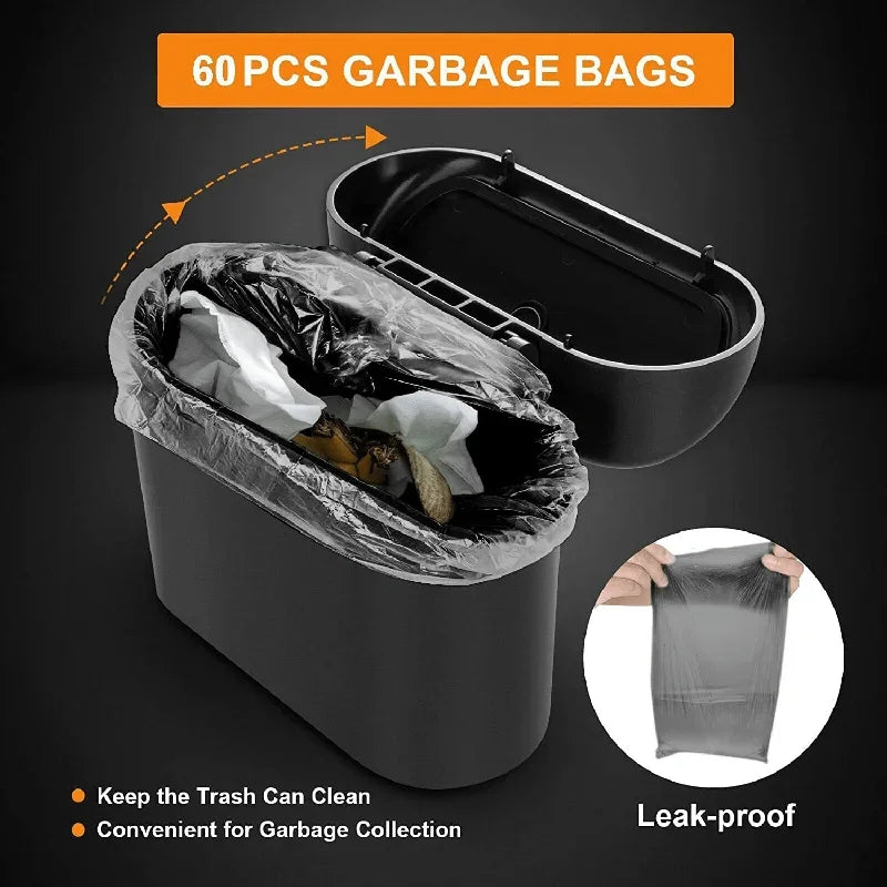 Mini Poubelles Voiture Push – Lot de 2 + Sacs